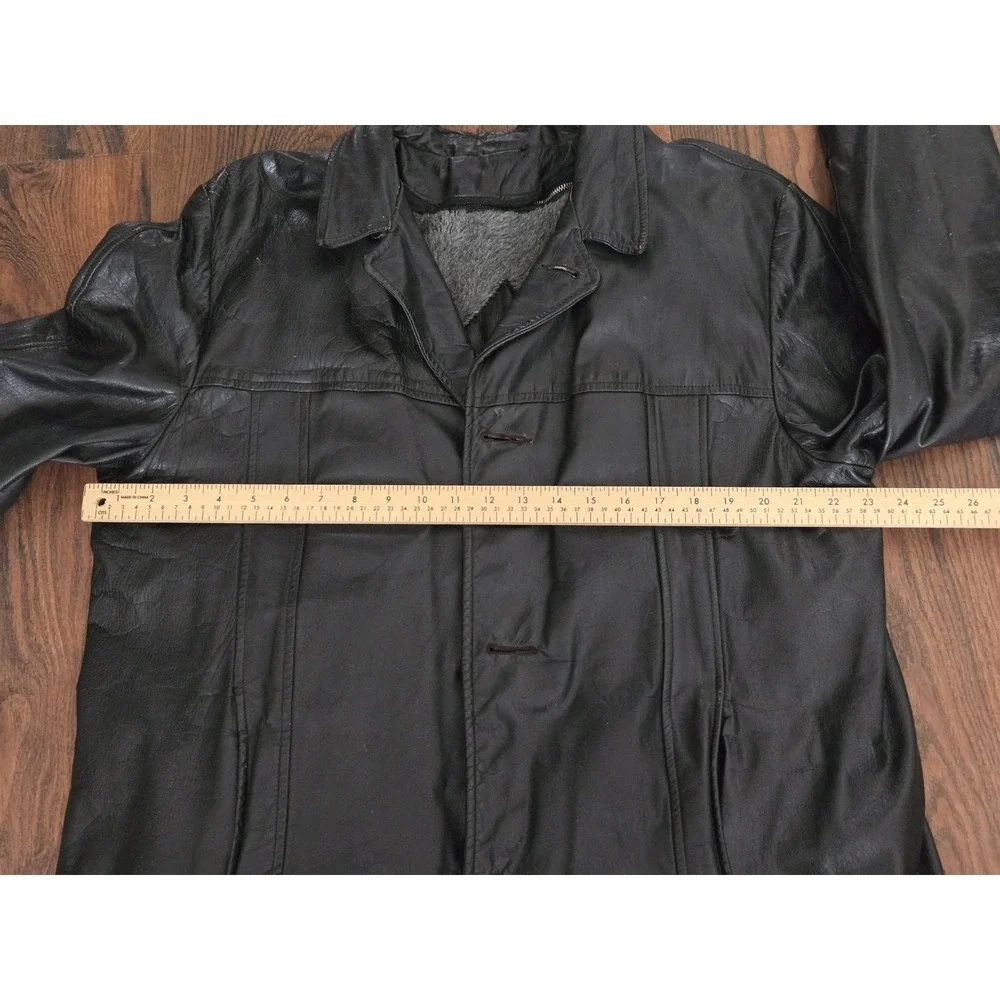 VTG 50s IRVIN FOSTER ZIP OUT Horsehide Leather Shearling Coat Jacket USA Mens 44